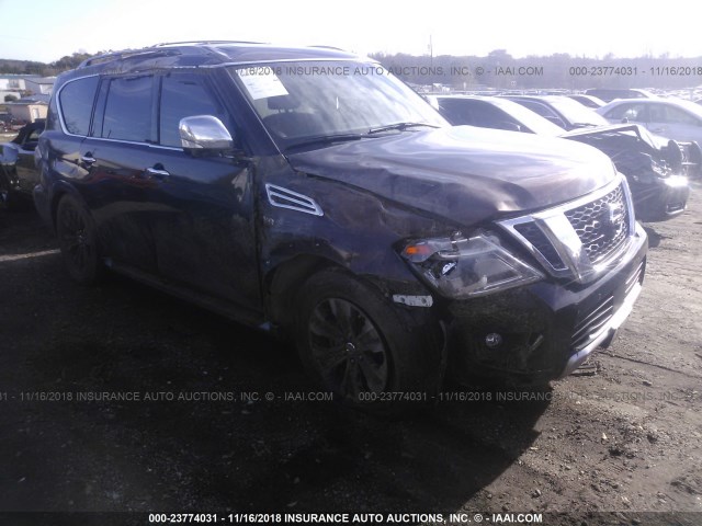 JN8AY2NF2H9300575 - 2017 NISSAN ARMADA PLATINUM BROWN photo 1