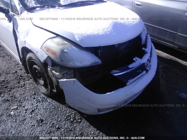 3N1BC13E57L393300 - 2007 NISSAN VERSA S/SL WHITE photo 6