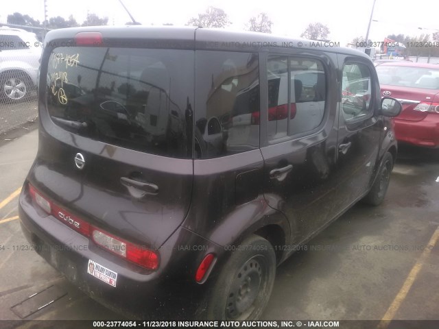 JN8AZ2KR2BT211000 - 2011 NISSAN CUBE S/SL/KROM BURGUNDY photo 4