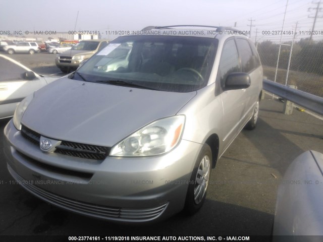 5TDZA23C64S165785 - 2004 TOYOTA SIENNA CE/LE SILVER photo 2