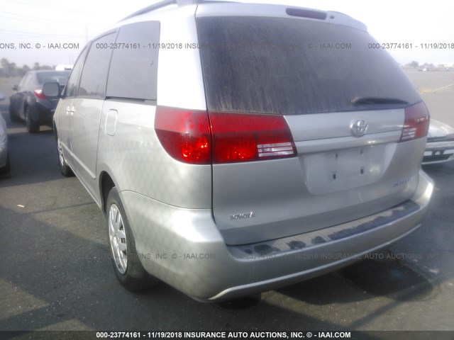 5TDZA23C64S165785 - 2004 TOYOTA SIENNA CE/LE SILVER photo 3