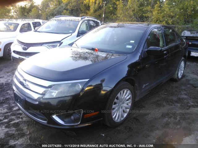 3FADP0L33AR146841 - 2010 FORD FUSION HYBRID BLACK photo 2