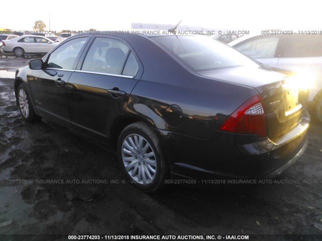 3FADP0L33AR146841 - 2010 FORD FUSION HYBRID BLACK photo 3