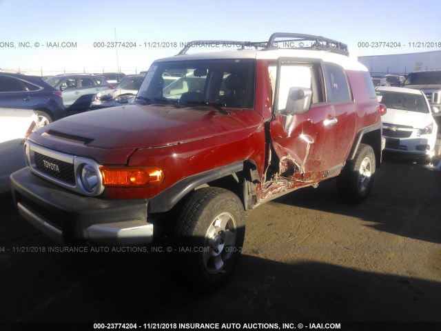 JTEBU11F08K036126 - 2008 TOYOTA FJ CRUISER MAROON photo 2