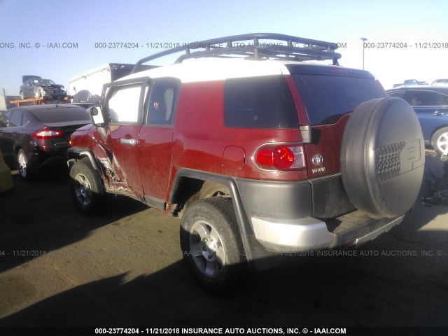 JTEBU11F08K036126 - 2008 TOYOTA FJ CRUISER MAROON photo 3