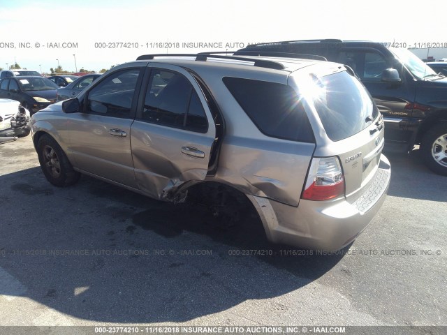 KNDJD735985761584 - 2008 KIA SORENTO EX/LX GRAY photo 3