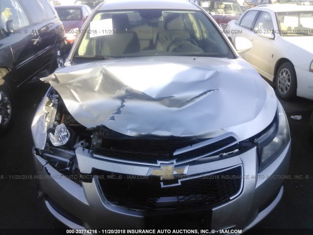 1G1PH5SB2D7327623 - 2013 CHEVROLET CRUZE ECO SILVER photo 6