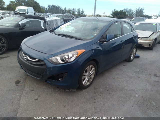 KMHD35LH4FU237630 - 2015 HYUNDAI ELANTRA GT BLUE photo 2