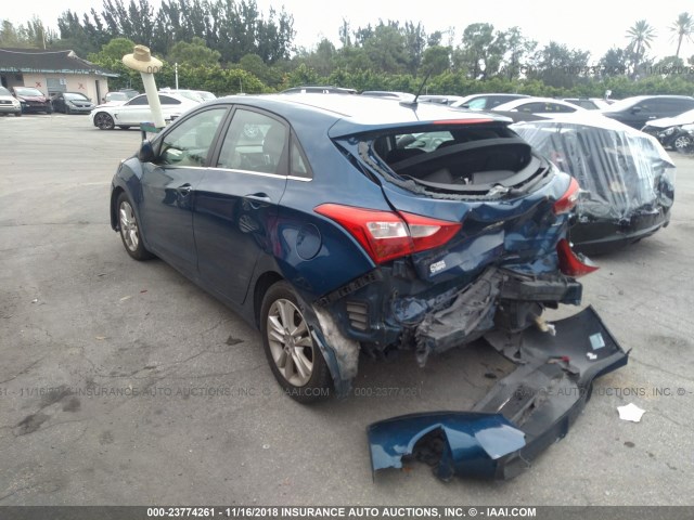 KMHD35LH4FU237630 - 2015 HYUNDAI ELANTRA GT BLUE photo 3