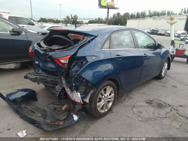 KMHD35LH4FU237630 - 2015 HYUNDAI ELANTRA GT BLUE photo 4