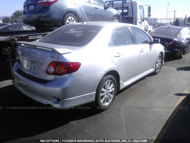 2T1BU4EE7AC535231 - 2010 TOYOTA COROLLA S/LE/XLE SILVER photo 4