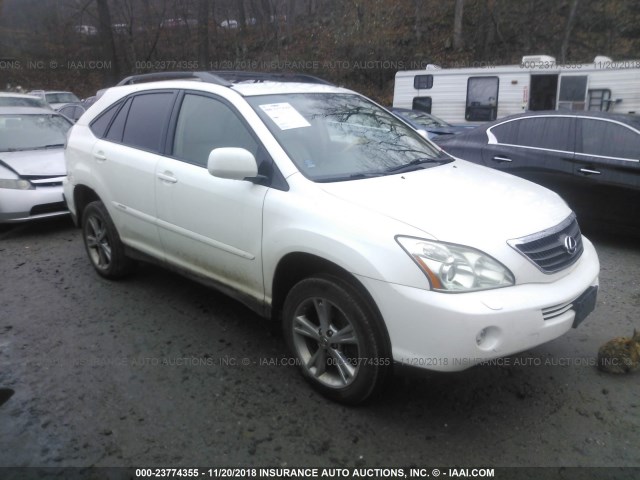 JTJHW31U372016581 - 2007 LEXUS RX 400H WHITE photo 1