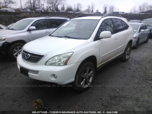 JTJHW31U372016581 - 2007 LEXUS RX 400H WHITE photo 2