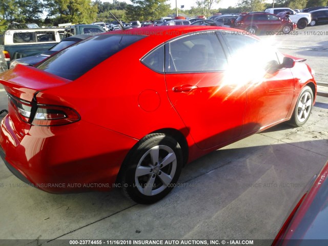 1C3CDFBB9GD766383 - 2016 DODGE DART SXT RED photo 4