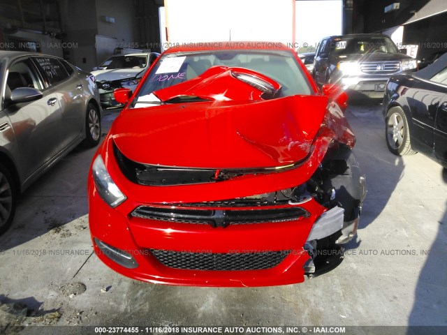 1C3CDFBB9GD766383 - 2016 DODGE DART SXT RED photo 6