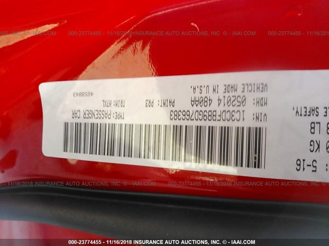 1C3CDFBB9GD766383 - 2016 DODGE DART SXT RED photo 9