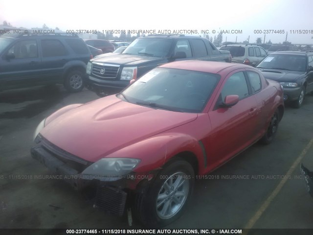 JM1FE17N850160458 - 2005 MAZDA RX8 RED photo 2