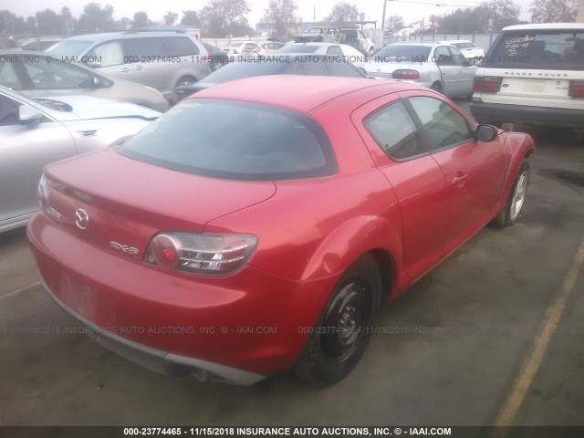 JM1FE17N850160458 - 2005 MAZDA RX8 RED photo 4