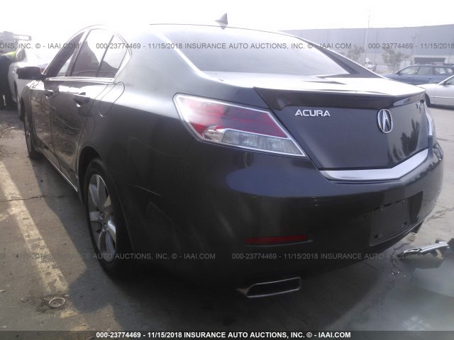 19UUA8F55CA036461 - 2012 ACURA TL GRAY photo 3