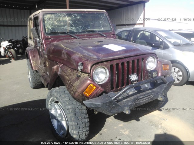 1J4FA59S92P718661 - 2002 JEEP WRANGLER / TJ SAHARA BURGUNDY photo 6