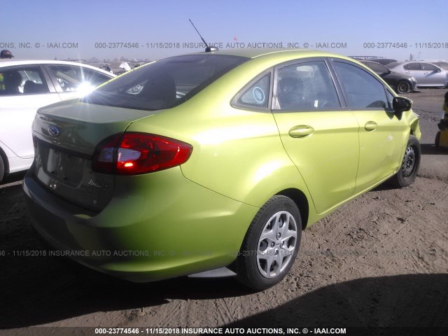 3FADP4BJ4BM204980 - 2011 FORD FIESTA SE GREEN photo 4