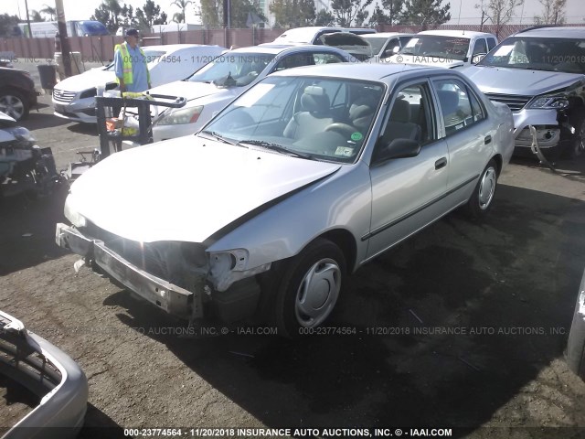 2T1BR12E0YC317629 - 2000 TOYOTA COROLLA VE/CE/LE SILVER photo 2