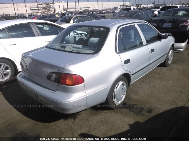 2T1BR12E0YC317629 - 2000 TOYOTA COROLLA VE/CE/LE SILVER photo 4