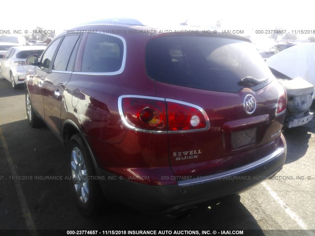 5GAKRCED0CJ347940 - 2012 BUICK ENCLAVE RED photo 3