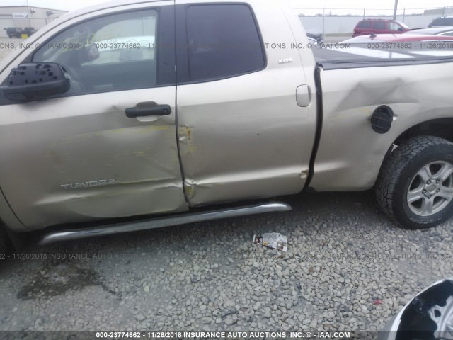 5TFBV54167X007143 - 2007 TOYOTA TUNDRA DOUBLE CAB SR5 GOLD photo 6