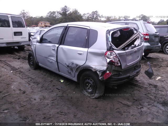 KL1TD66626B546528 - 2006 CHEVROLET AVEO SILVER photo 3