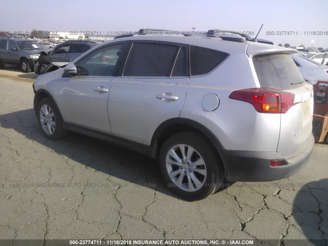 2T3DFREV1DW121792 - 2013 TOYOTA RAV4 LIMITED SILVER photo 3