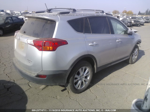 2T3DFREV1DW121792 - 2013 TOYOTA RAV4 LIMITED SILVER photo 4