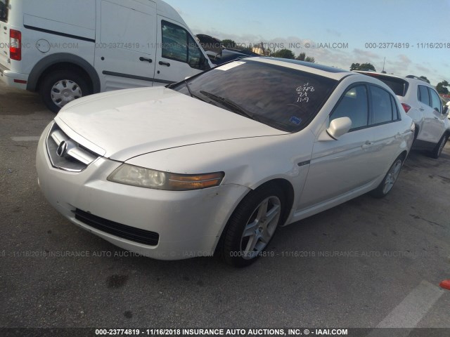 19UUA66234A066148 - 2004 ACURA TL WHITE photo 2