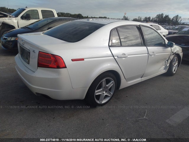 19UUA66234A066148 - 2004 ACURA TL WHITE photo 4