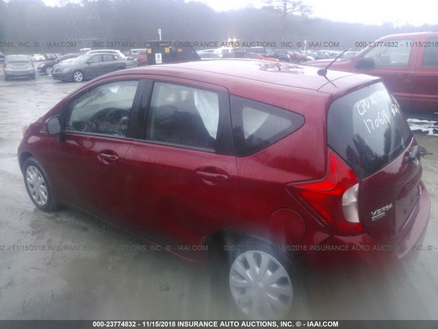 3N1CE2CPXEL374843 - 2014 NISSAN VERSA NOTE S/S PLUS/SV/SL RED photo 3