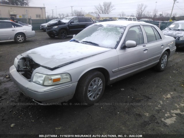 2MEFM74W26X602901 - 2006 MERCURY GRAND MARQUIS GS SILVER photo 2