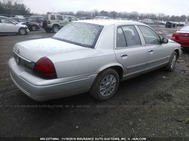 2MEFM74W26X602901 - 2006 MERCURY GRAND MARQUIS GS SILVER photo 4