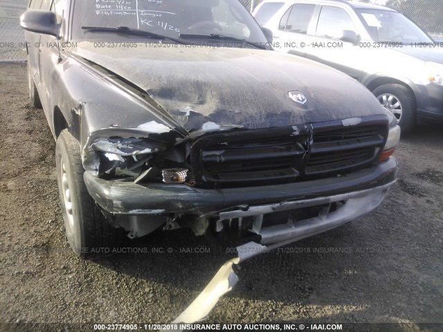 1B7GL22X0YS714903 - 2000 DODGE DAKOTA BLACK photo 6