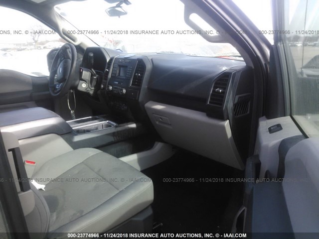 1FTEX1CP0FKD41380 - 2015 FORD F150 SUPER CAB GRAY photo 5