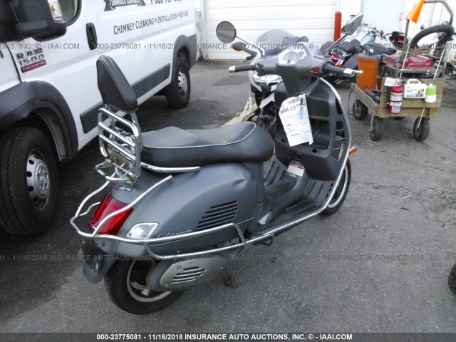 ZAPM459LXC5702266 - 2012 VESPA GTS 300 SUPER GRAY photo 4