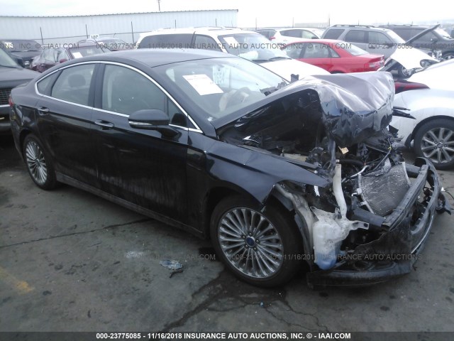 3FA6P0K90ER330929 - 2014 FORD FUSION TITANIUM BLACK photo 1