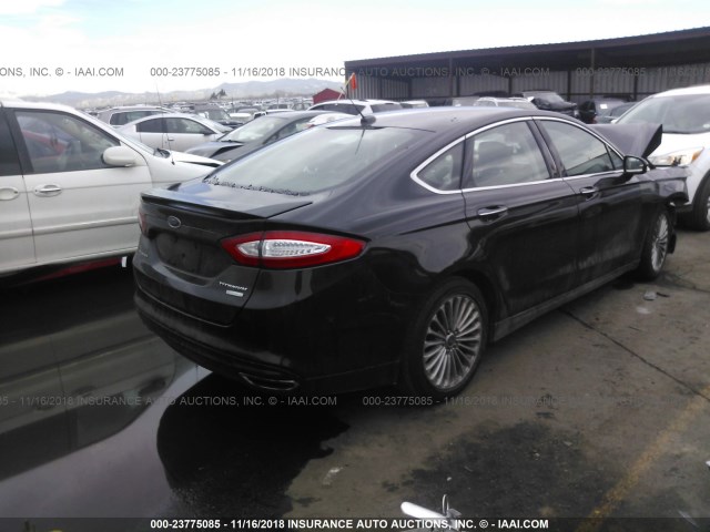 3FA6P0K90ER330929 - 2014 FORD FUSION TITANIUM BLACK photo 4