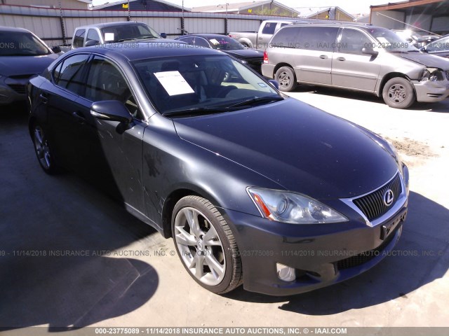 JTHBK262695107088 - 2009 LEXUS IS 250 GRAY photo 1