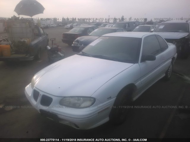 1G2NE12MXVC838088 - 1997 PONTIAC GRAND AM SE WHITE photo 2