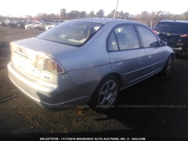 2HGES267X1H530006 - 2001 HONDA CIVIC EX GRAY photo 4