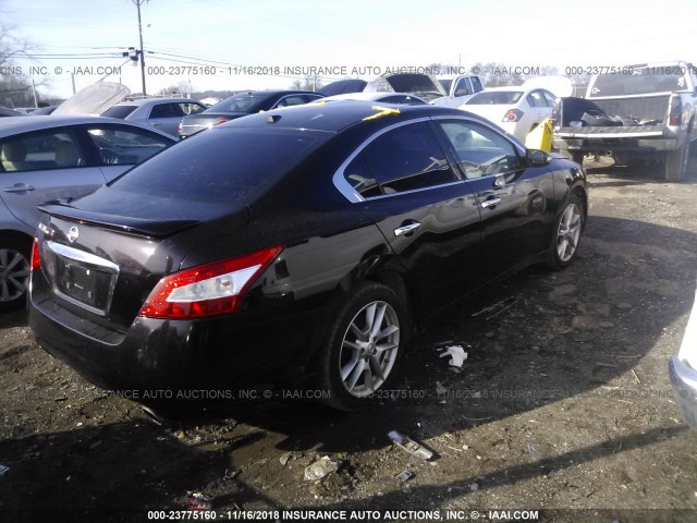 1N4AA5AP3BC857365 - 2011 NISSAN MAXIMA S/SV BLACK photo 4