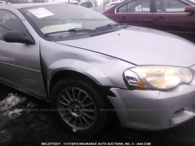 1C3EL46X54N169906 - 2004 CHRYSLER SEBRING LX SILVER photo 6