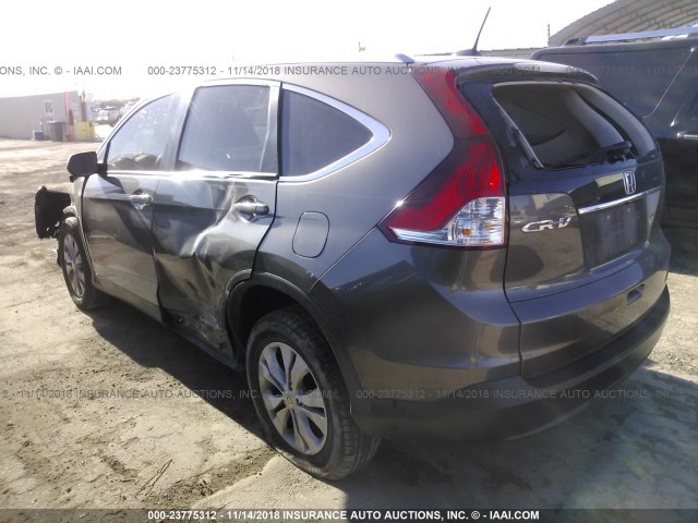 2HKRM3H78EH531214 - 2014 HONDA CR-V EXL GRAY photo 3