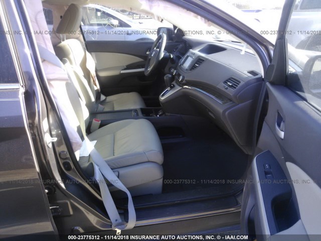 2HKRM3H78EH531214 - 2014 HONDA CR-V EXL GRAY photo 5