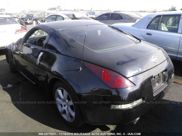 JN1AZ34D64T163266 - 2004 NISSAN 350Z COUPE BLACK photo 3